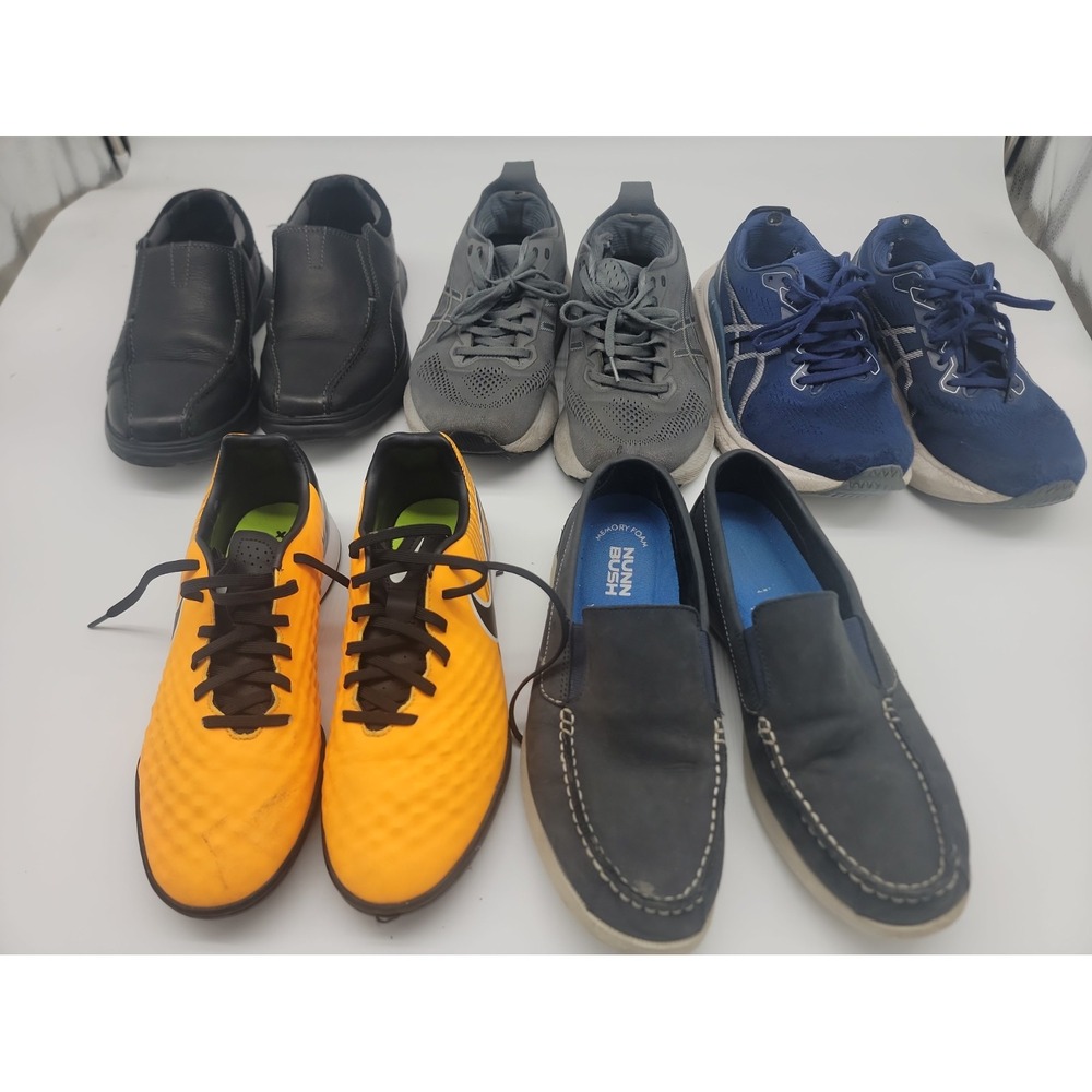 Lot Of 5 Men's Size 8.5 Sneakers & Shoes Nike, Nunn Bush, Asics & more!